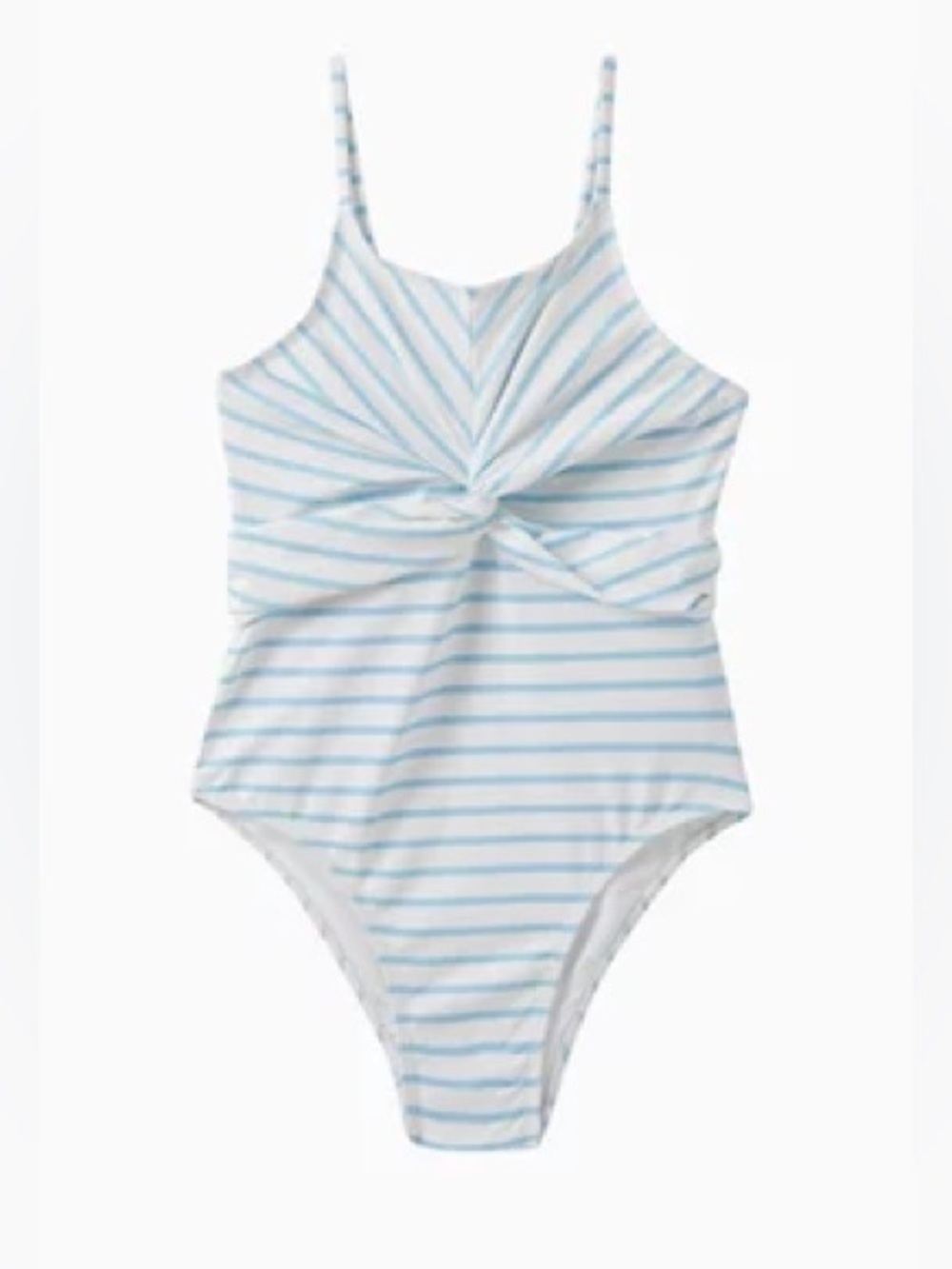 Habitual Girls Fifi Twist One-piece Swimsuit Technical Fabric Size 14 Blue White